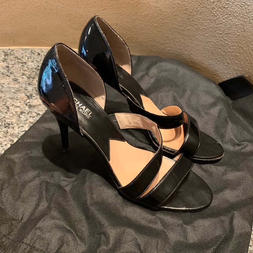 Michael Kors Black Patent Leather Heels